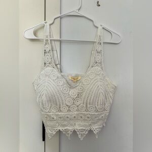 Rebellion White Lace Tank Top